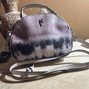 Simply Vera Vera Wang Croc-Embossed Crossbody Bag - Pink and Black